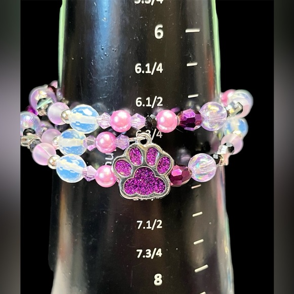 💜dog mom Memory wire cuff bracelet - Picture 8 of 9